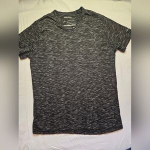 ProjekRaw Mens Gray Heathered V-neck Short Sleeve Shirt Size Small